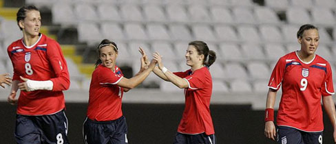 England Women celebrate